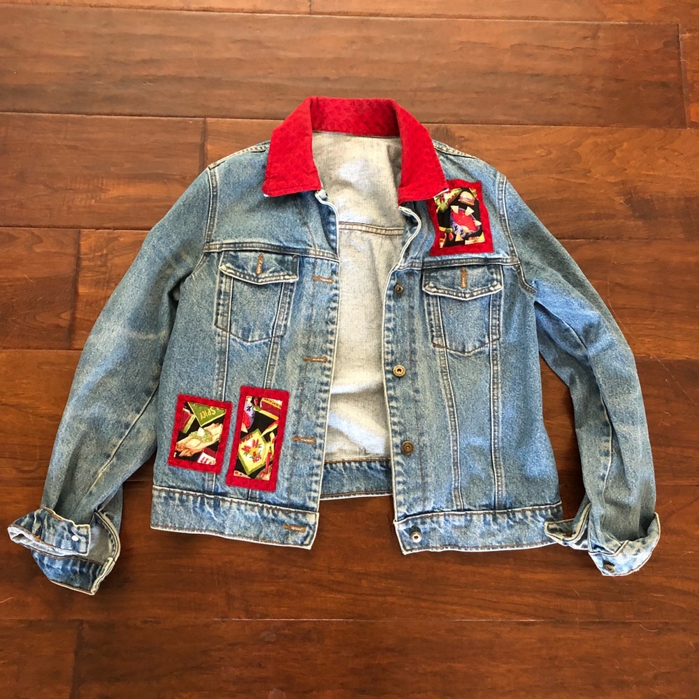 super cute and funky denim jacket